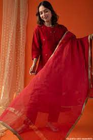 Festive Chanderi Kurta Set